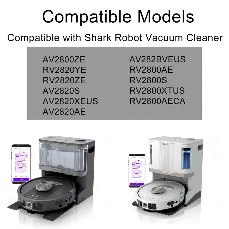 Replacement Parts for Shark AV2800ZE RV2820YE RV2820ZE AV2820S AV2820XEUS AV2820AE AV282BVEUS RV2800AE RV2800S RV2800XTUS RV2800AECA Vacuum Cleaner,Main Brush Side Brush Filters Foam Filter Mop Pads