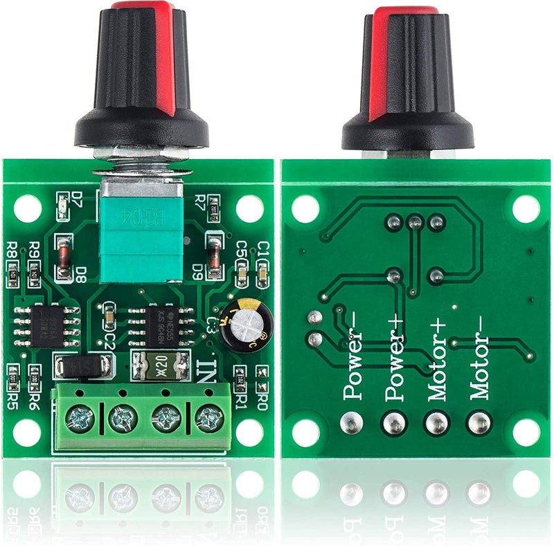RUNCCI-YUN 6pcs 1.8V 3V 5V 6V 7.2V 12V 2A PWM Motor Speed Controller, DC Speed Controller 12V, Motor Speed Switch Controller LED Volt Regulator Speed Controller