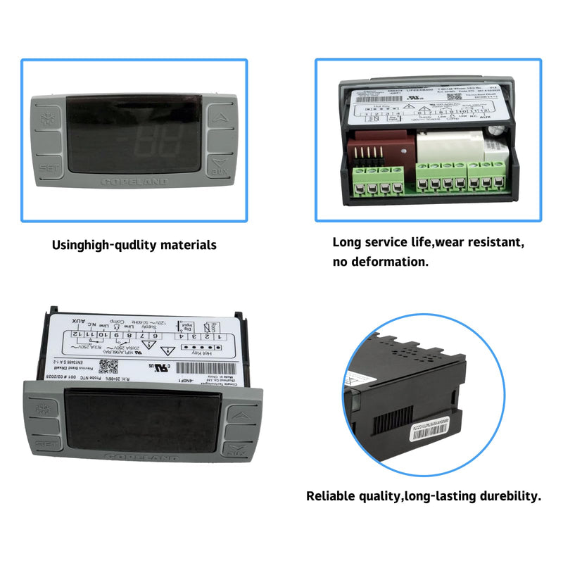 [Australia - AusPower] - XR03CX-4N0F1 Digital Temperature Controller 120V Refrigerator Thermostat with Sensor Probe Replacement for W0302186 XR03CX-4N1C0 Cooling Control Panel Board 