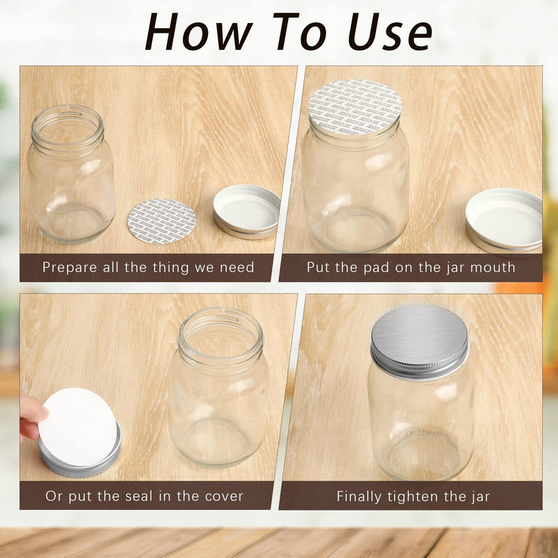 [Australia - AusPower] - 70 mm Foam Lid Liner Pressure Sensitive Seal Round Jar Sealer Bottle Seals Heat Resistant Foam Cap Torque Activated Safety for Protection Safety Jar Cap Bottle Vial Tamper Gasket Kit(100 Pieces) 100 