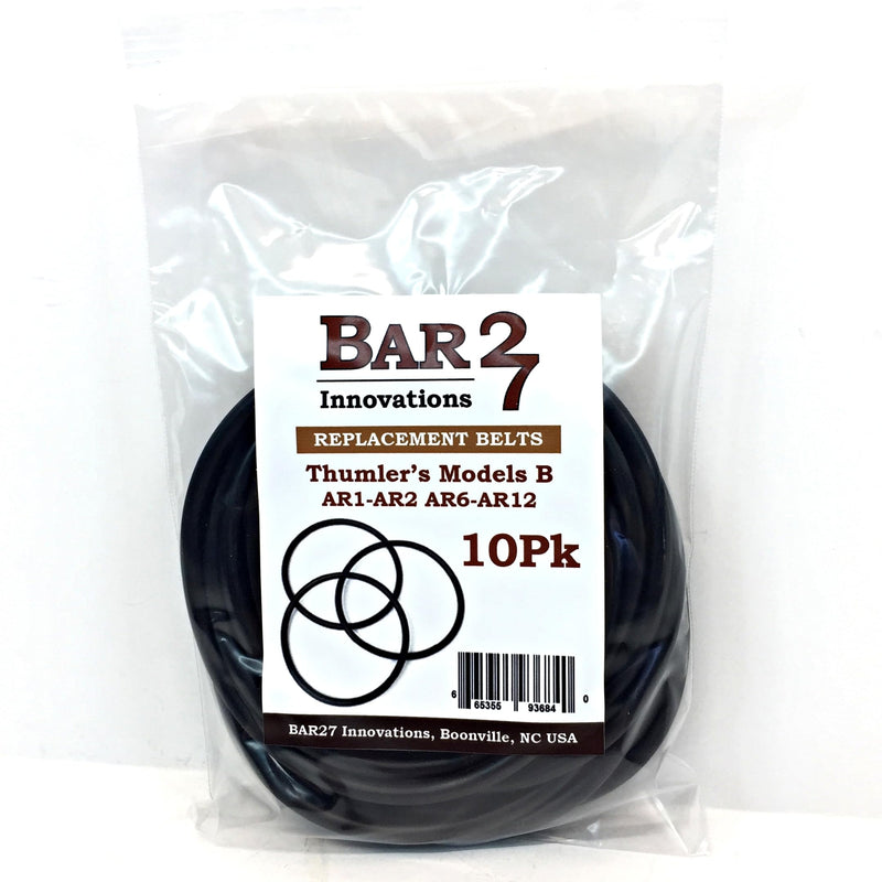 [Australia - AusPower] - Bar27 Rock Tumbler Replacement Drive Belts 10 Pack Compatible with Thumlers A-R1, A-R2, A-R6, A-R12, B #401, Black 