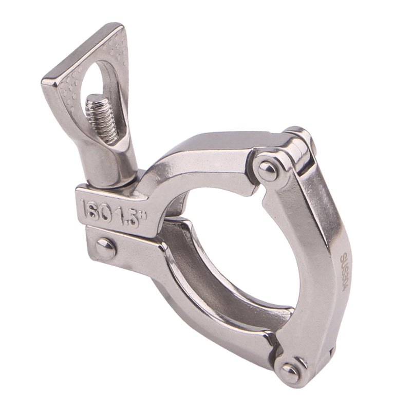 [Australia - AusPower] - DERNORD 1.5 Inch Three Segment Sanitary Clamp Stainless Steel 304 Tri Clamp Clover ((Tri clamp: 1.5 Inch)) Tri clamp: 1.5 Inch 