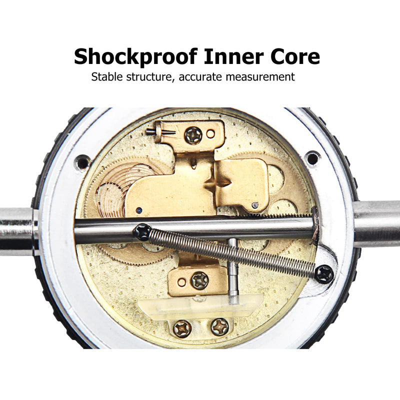 [Australia - AusPower] - Mechanical Dial Gauge Impact-Resistant Inner Core High-Precision Dial Gauge with Excellent Abrasion Resistance (0-10 mm) 