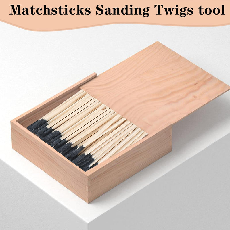 [Australia - AusPower] - 50 Pack Sanding Sticks, Matchsticks Sanding Sticks for Plastic Models, Fine Detailing Sanding Tools for Tight Spaces Wood, 280 Grit, 5.4 x 0.2 Inch Black 50 Pack 