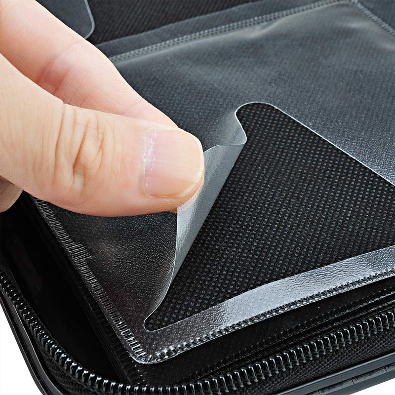[Australia - AusPower] - CD DVD Case, 72 Capacity Heavy Duty Wallet, DVD CD Case Holder for Car, Hard Shell Sturdy case, CD Disk Holder, DVD disc Binder, Booklet, Protective Blu-ray Wallet (72 Capacity,Black) Black 