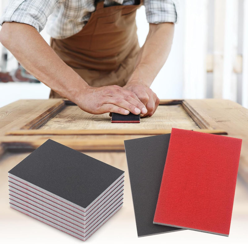 [Australia - AusPower] - 20 Pcs 600 Grit Sanding Sponge, Wet Dry Sanding Block Sandpaper Sponge, Soft Foam Sand Block Washable & Reusable Sanding Pads for Metal Wood Drywall Polishing 