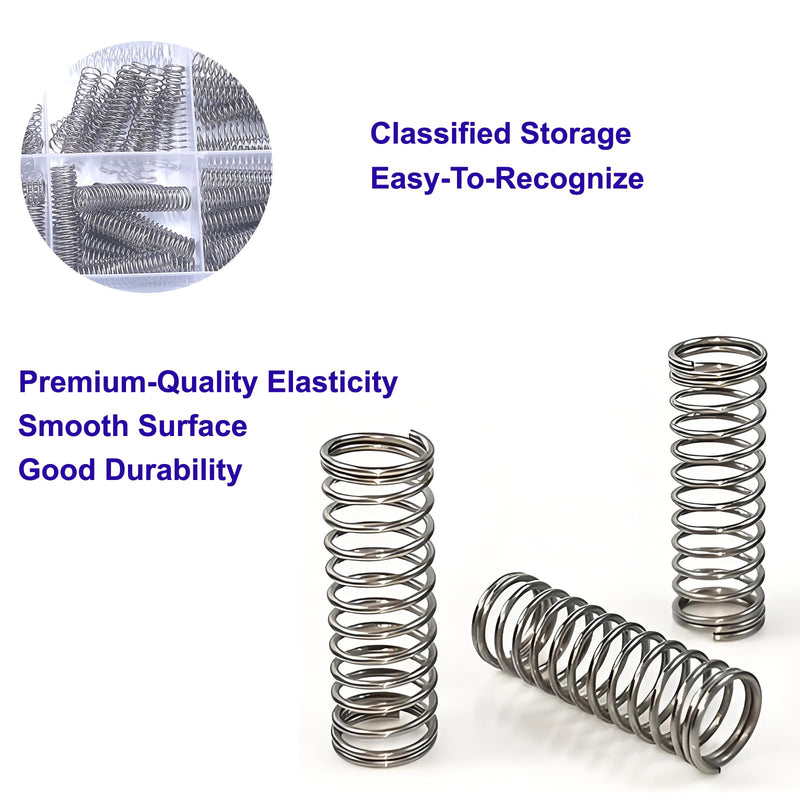 [Australia - AusPower] - 313PCS Small Springs,24 Different Sizes Compression Springs Assortment Kit, Stainless Steel Springs for Repairs,DIY Project (24B) 24 different sizes 313pcs 