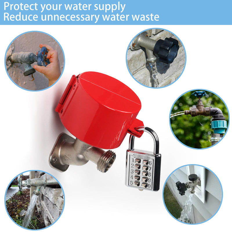 [Australia - AusPower] - Gate Valve Lockout Device/Propane Tank Lock/Gas Valve Lockout?can Cover The Disabled Locking Door Knob/Water Spigot Lock/Valve, can Prevent Rotation, can Prevent Operation Knob?Red? Small red 