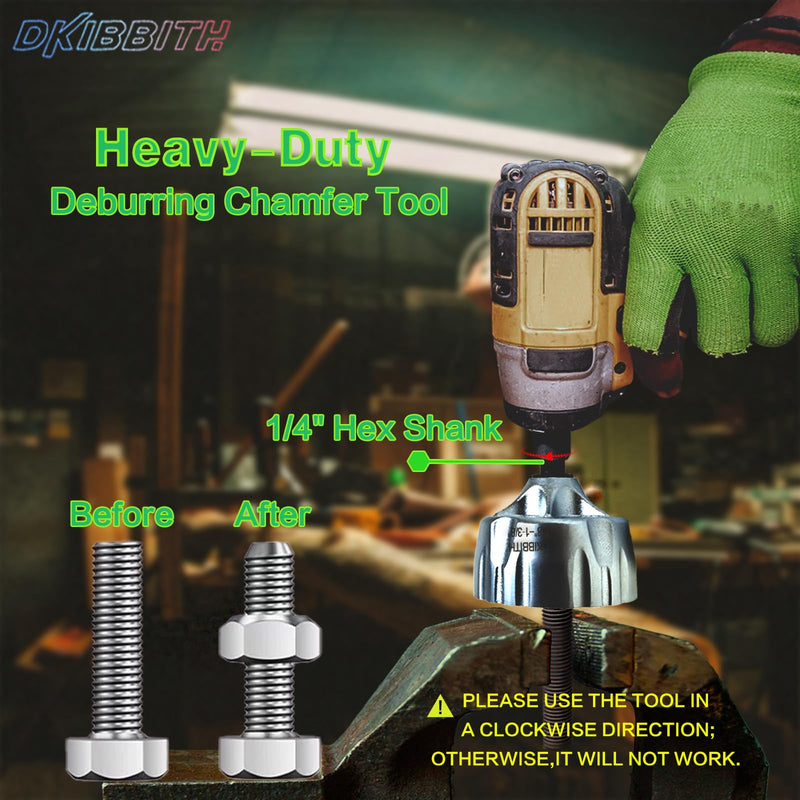 [Australia - AusPower] - Heavy-Duty Deburring Chamfer Tool with Sharp Tungsten Carbide Blades,Fast Hex Shank Deburr Drill Bit, External Burr Removal for Metal Rod Bolt Pipe 3D Printing PVC in 5/8" to 1-3/8"Diameter(16~35mm) Deburring Chamfer Tool 5/8" to 1-3/8" 