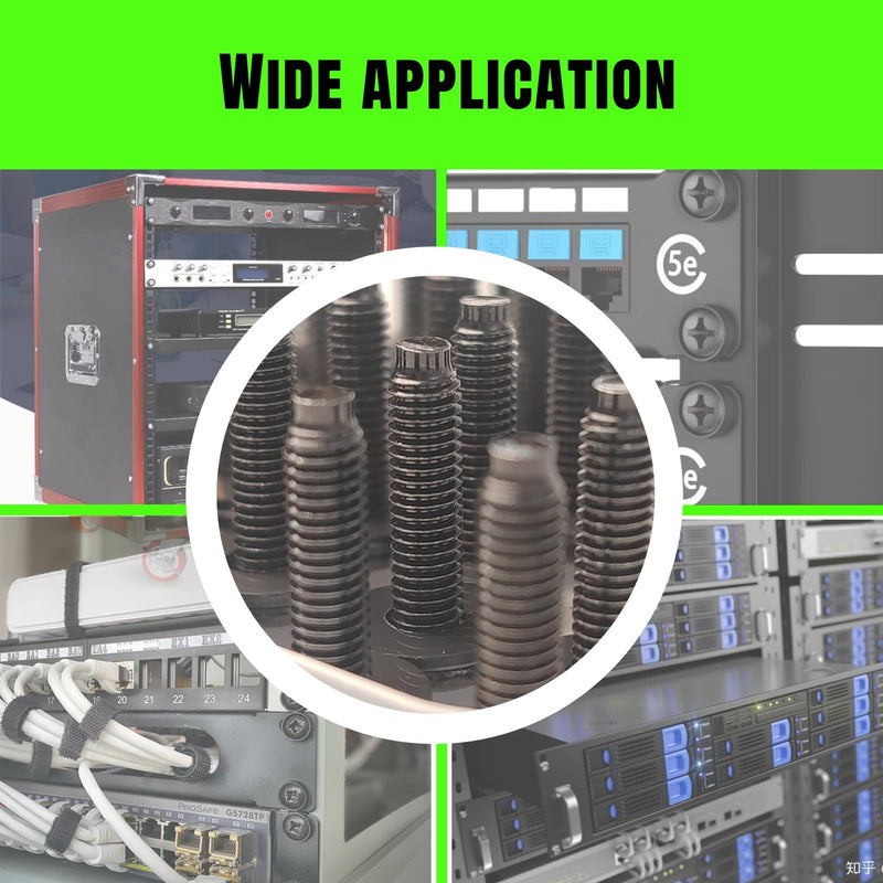 [Australia - AusPower] - 100 Pack Rack Screws and Nylon Washers. #10-32 UNF for Server Cabinet, Server Shelves, Routers,Audio Server Console 