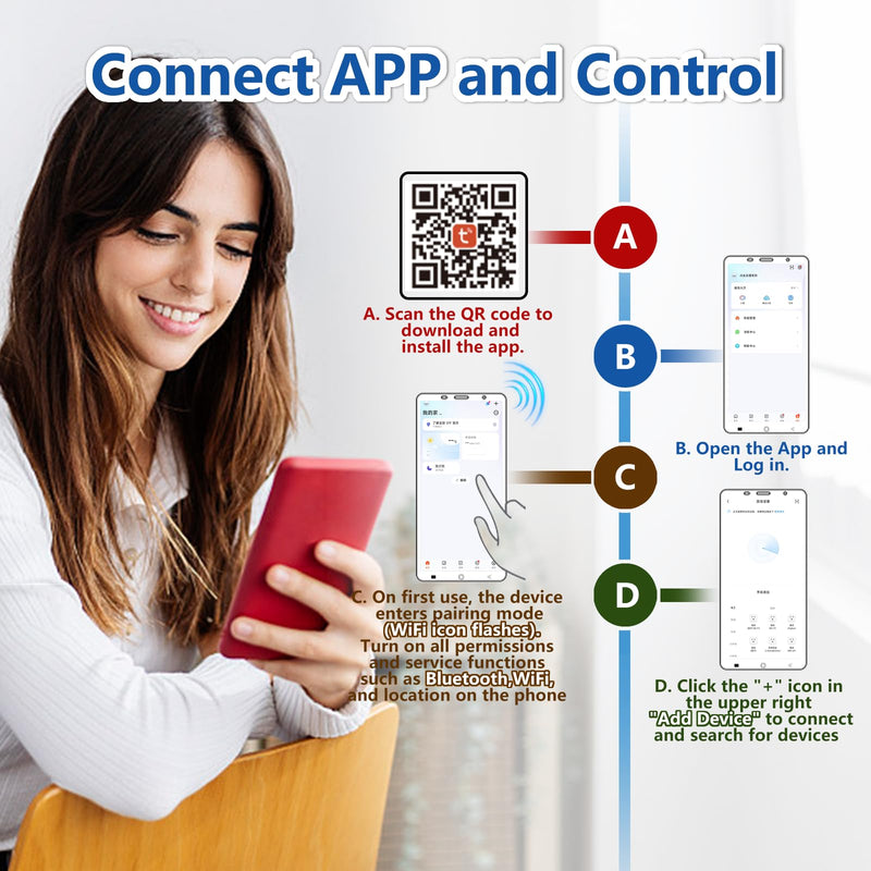 [Australia - AusPower] - Air Quality Monitor Indoor,16 in 1 Smart Air Quality Monitor 6" Indoor Air Quality Meter VOC, AQI, HCHO, CO, Alarm, PM1.0, Temp, HUMI&CO2 PM2.5 Monitor,Indoor Air Quality Test for Home WiFi Connect Grey 