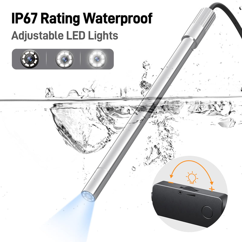 [Australia - AusPower] - Teslong USB-C Digital Microscope, 10X to 200X Magnification Portable Camera with 8 LED Lights, Handheld Rotating Metal Stand for Coin, Electronic, Compatible with iPhone 15+ and Android Devices 
