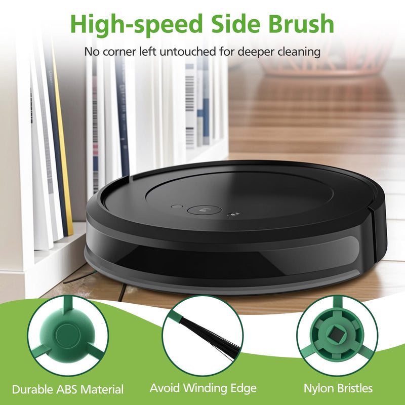 25 Pcs Replacement Parts for iRobot Roomba 104/105 Vac/ 105 Combo/ Q052 Robot Vacuum, Q0520 105 Accessories Include 2 Main Brushes, 6 Filters, 6 Dust Bags, 6 Side Brushes, 4 Mop Pads, 1 Clean Brush 105 Replacement Parts