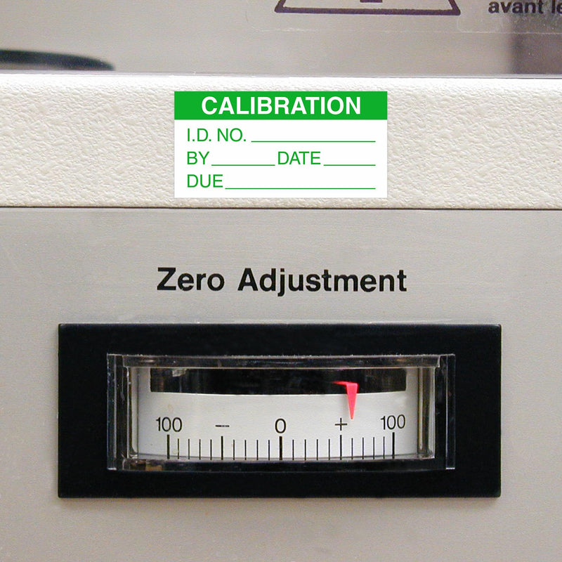SmartSign Mini Self-Laminating Calibration Labels - Pack of 210, Polyester with Clear Flap, 0.5 x 1 inch, Protect Your Writing, Screen Printed, Green and White, Made in USA Self Lamination