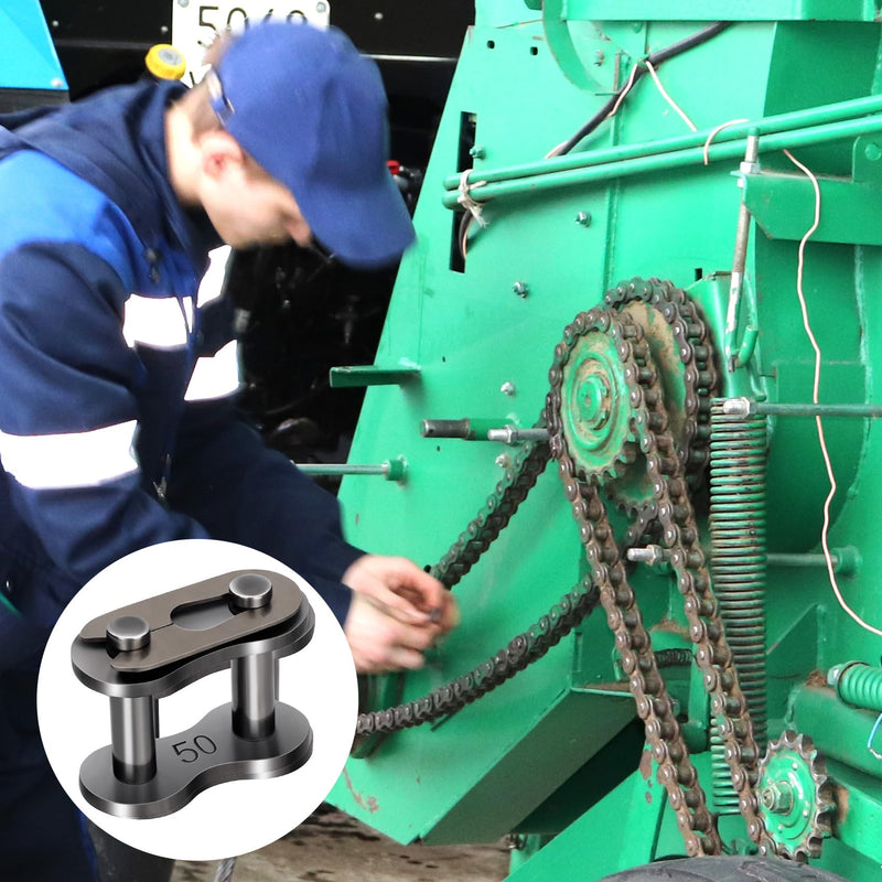[Australia - AusPower] - #50 Roller Chain Connecting Links(10 Pack), Master Connector Link for Motorcycles,Mini Bicycles,Snow Removal Machines,Agricultural Machinery 