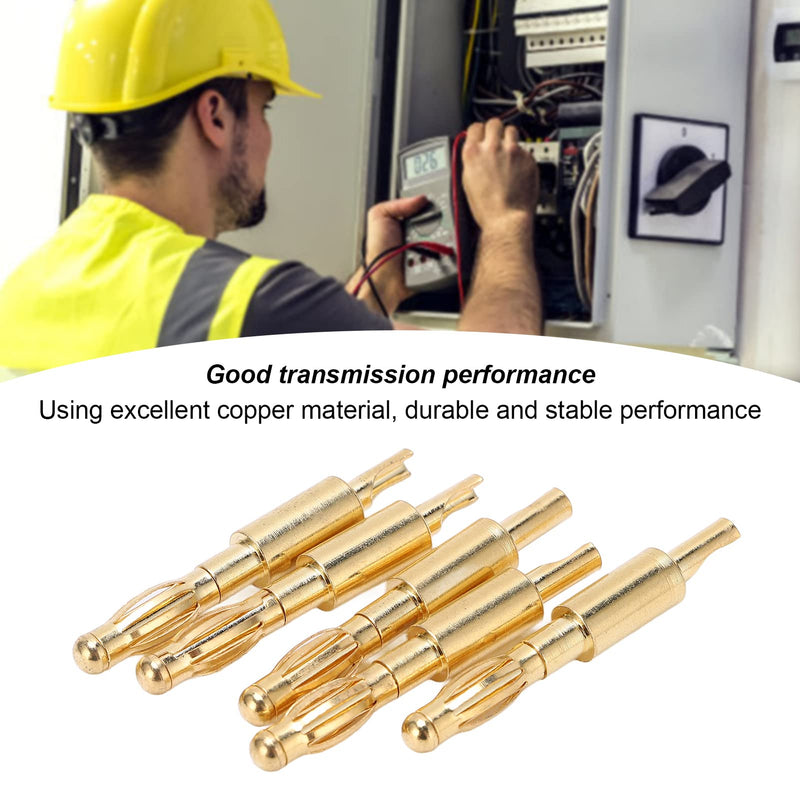 [Australia - AusPower] - Banana Plug 4mm Male Solder Type Gold Plated Connector 10pcs for DIY Electrical Testing 