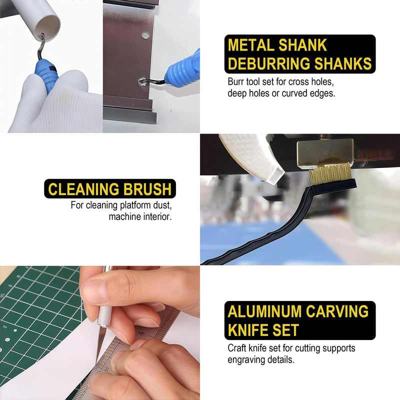 3D Printing Tool Set: Hand Deburring Tool for Metal/Plastic, Deburring Tool, 3D Printer Cleaning Kit, Sanding Tool, Craft Knife, Side Cutters - All-Inclusive 3D Printer Accessories