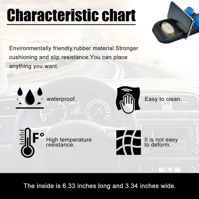 [Australia - AusPower] - Anti-Slip Gel Pad Car Dashboard Stand for Navigation Cell Phone, Black 