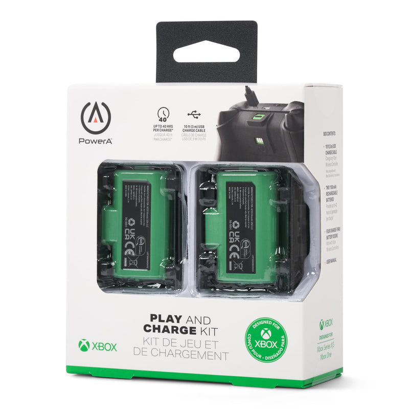 [Australia - AusPower] - PowerA Play & Charge Kit for Xbox Series X|S and One Wireless Controller, Rechargeable Battery Pack, Officially Licensed for Xbox Battery Kit 