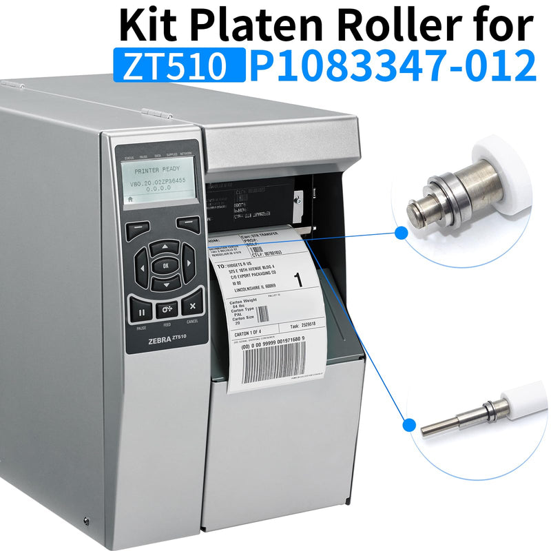 [Australia - AusPower] - P1083347-012 Kit Platen Roller for Zebra ZT510 Thermal Printer Barcode Transfer Roller 203dpi 300dpi 