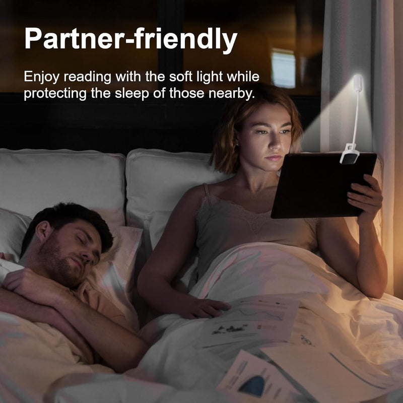 [Australia - AusPower] - LED Desk Lamp Eye-Caring Clamp Light Clamp Lamps Reading Lights with USB Port, 360°Flexible Gooseneck Bed Night Light by DWEPTU (Include AC Power Plug) 