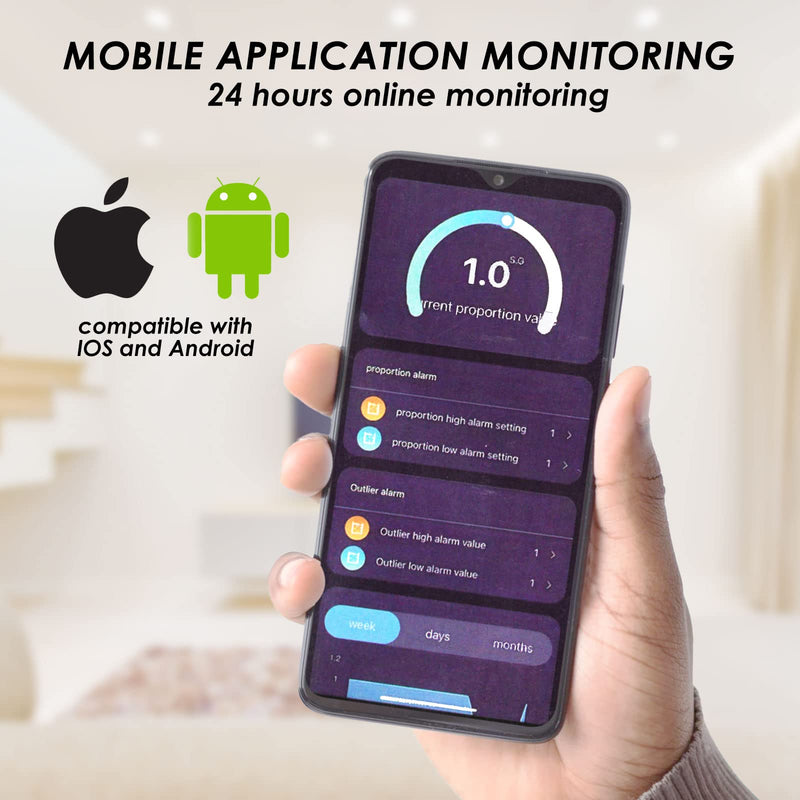 [Australia - AusPower] - 6 in1 PH Meter for Water Hydroponics Accuracy Digital PH Tester pH/EC/TDS/Salt/SG/Temperature Meter with Wireless Wi-Fi PH Monitor via Mobile APP for Household Drinking, Pool and Aquarium 
