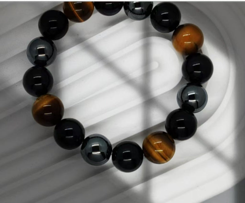 Triple Protection Bracelet Elastic 10mm Bead Bracelet For Women Medium Size Triple Protection Bracelet