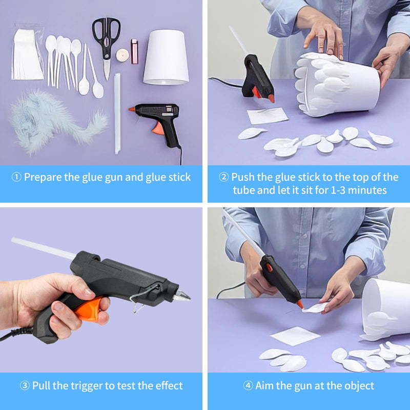 [Australia - AusPower] - Mini Hot Glue Sticks, Clear Glue Gun Sticks for Metal, Wood, Glass DIY Art Craft & School Projects Craft, Bond (90 Pcs 4" X 0.27") 4" X 0.27" 