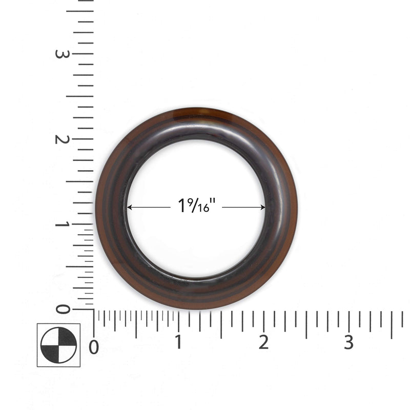 [Australia - AusPower] - Dritz Curtain Grommets, 1-9/16" (40 mm) Inner Diameter, Heavy-Duty Plastic, Bronze Color, Snap-On Design, Tool-Free Installation, 8-Pack Each 
