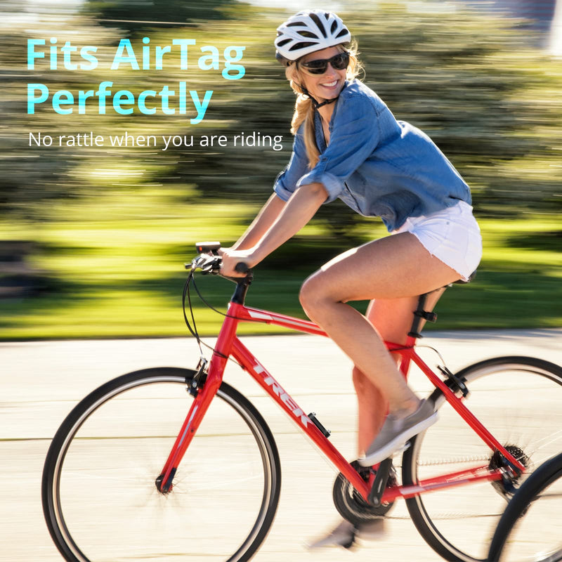 [Australia - AusPower] - Bike Mount for AirTag, Waterproof Protective Aluminum Alloy Holder Hides AirTag Under Bicycle Bottle Cage, Bike GPS Tracker, Anti-Theft and Anti-Shake (Security Screws & Allen Key Included) 