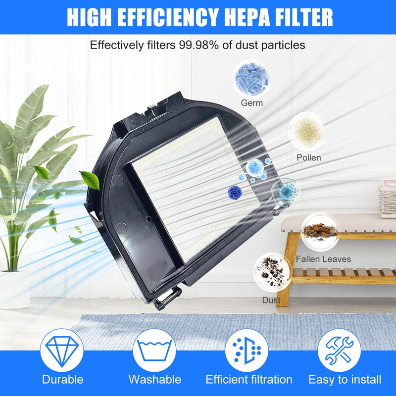 [Australia - AusPower] - RV2310AE Replacement Parts for Shark AV2310AE/RV2320S/RV2300S/UR2350AE/UR2360S Matrix Robot Vacuum Cleaner,1 Main Brush Roller, 6 Side Brushes, 2 HEPA Filters, 2 Foam Filters(Not for RV2300/RV2310) Ktis 