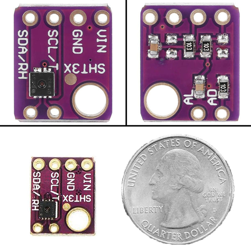 [Australia - AusPower] - DAOKI 2.5V-5V SHT31 Temperature and Humidity Sensor Module Digital Output Temperature and Humidity Sensor Module IIC I2C Interface 3.3V GY-SHT31-D with Male and Female Dupont Cables for Arduino 