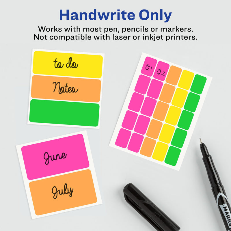 Avery Rectangular Color Coding Labels, Assorted, Removable, Pack of 525 (06721) 1-Pack