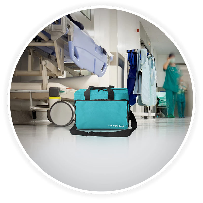 [Australia - AusPower] - ASA TECHMED Nurse Bag for Medical Equipment, Nurse Accessories Bag Ideal for Doctors, Nurses, Home Health Aids, Medical Students (Teal) 