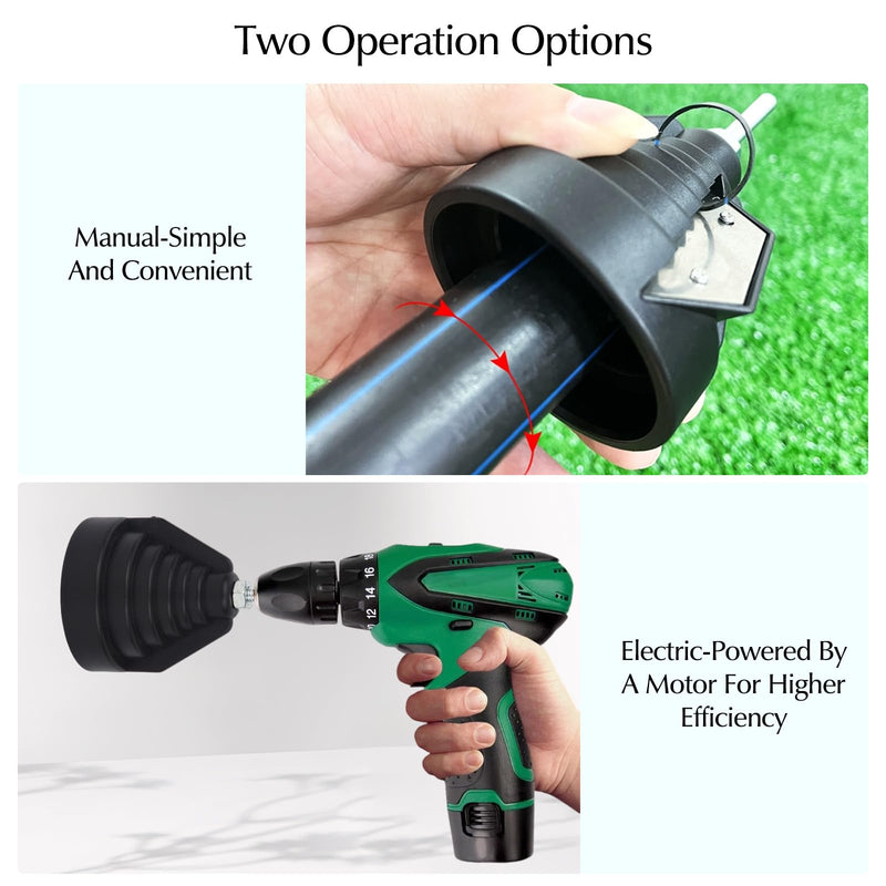 [Australia - AusPower] - LgowithU Plastic Pipe Chamfer Tool, Pipe Deburring Tool for 20, 25, 32, 40, 50, 63 mm Plastic Pipes, Pipe Deburrer, Deburring Tool for PVC, PP, PE Pipes, with Drill Connection for Hand Drill 