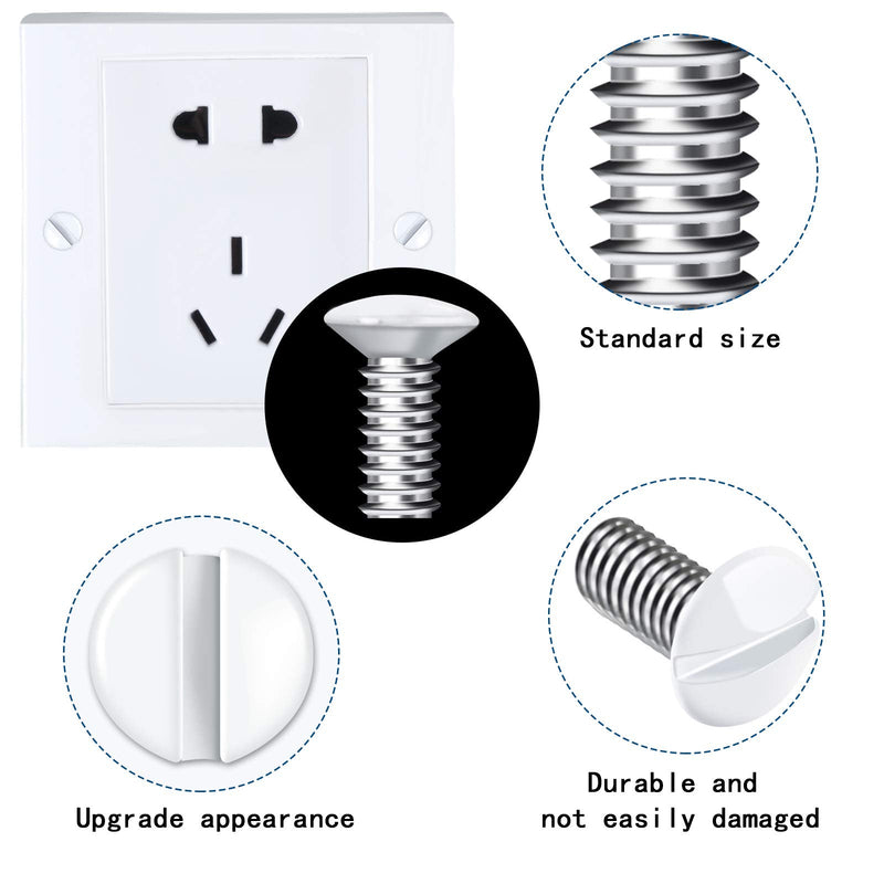 [Australia - AusPower] - 240 Pcs Wall Switch Plate Screws 5/16 Inch Long 6-32 Thread Switch Cover Metal Panels Screws Oval Head Replacement Socket Screws Milling Slot Screws for Wall Light Switch Panels 240 