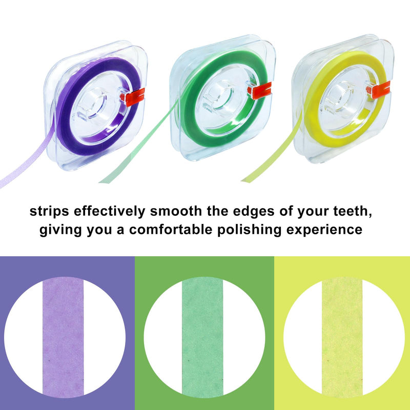 [Australia - AusPower] - Dental Polishing Strips, 4mm x 6m Dental Polisher, 3 Rolls Tooth File Teeth Sanding Grinding Tool (Coarse, Fine,Medium) 