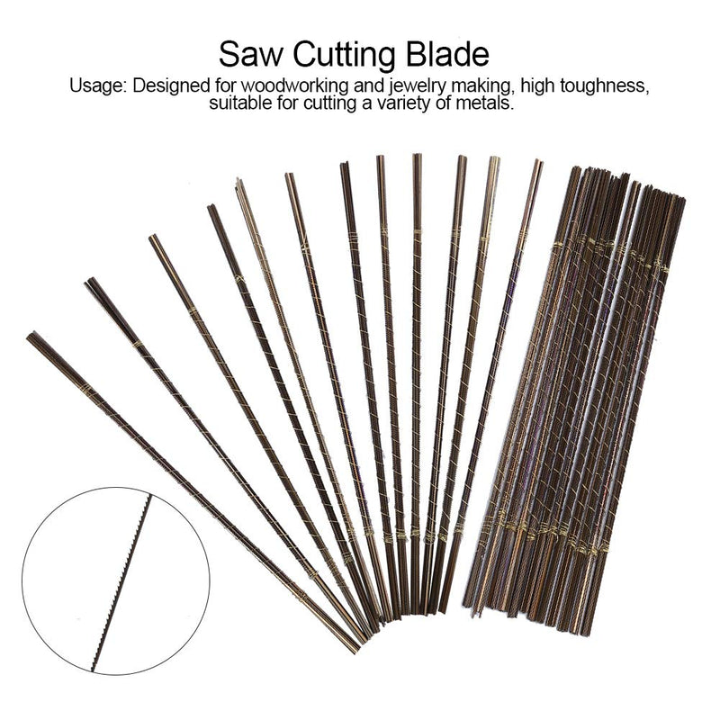 [Australia - AusPower] - ZJchao Pack of 144 High Carbon Steel Saw Blade Jewellery Saw Cutting Blades High Strength Saw Cutting Blades for Sawing Wood Plastic Foam Soft Metals (# 1) 
