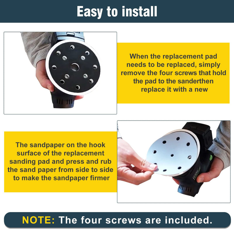 [Australia - AusPower] - Durable 492280 ETS 125 Eq & Pro 5 ltd Jetstream Sanding Pad 125mm (5 in), Hard, 8 Holes fit for festool ETS 125, ES 125, ETSC 125, Pro 5 ltd Random Orbit Sanders Include a 5" Protection Pad 