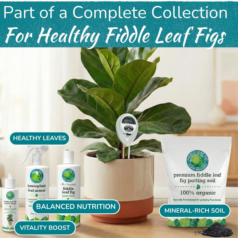 [Australia - AusPower] - Houseplant Resource Center Fiddle Leaf Fig 3-in-1 Soil Moisture Meter for Plants – Best Indoor Plant Water Meter for Potted Houseplants - Light & Moisture Sensor Probe for Optimal Growth 