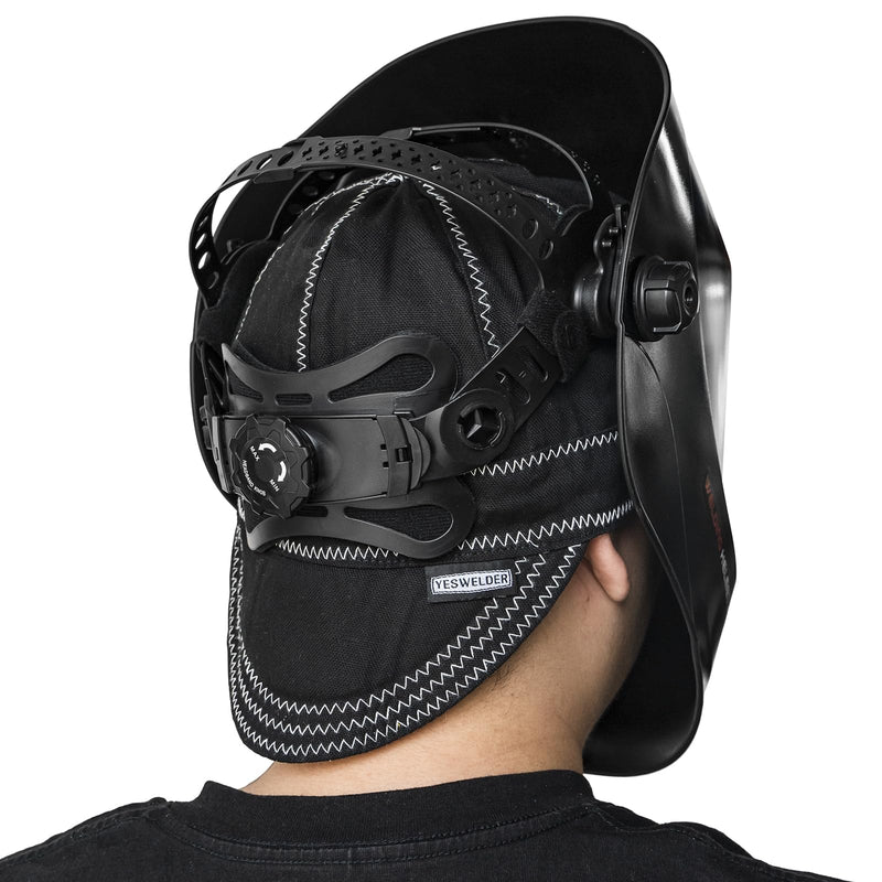[Australia - AusPower] - YESWELDER Reversible Welding Cap, Durable, Protective Welders Cap 7 3/8 Black 