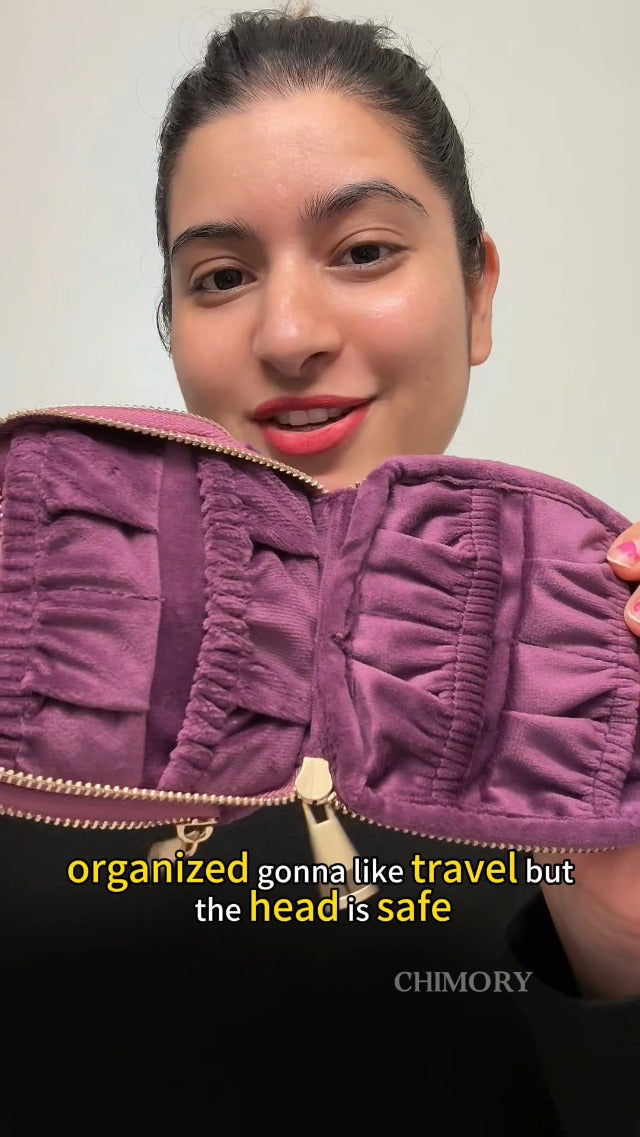 2026 Travel Jewelry Case, Jewelry Travel Case for Crystal Bracelets, Rings, Bangles with Double Smooth Metal Zipper, Jewelry Pouch for Journey, Crystal Bracelet Jewelry Storage, Mothers Day Gifts Double Zipper-Taro Purple