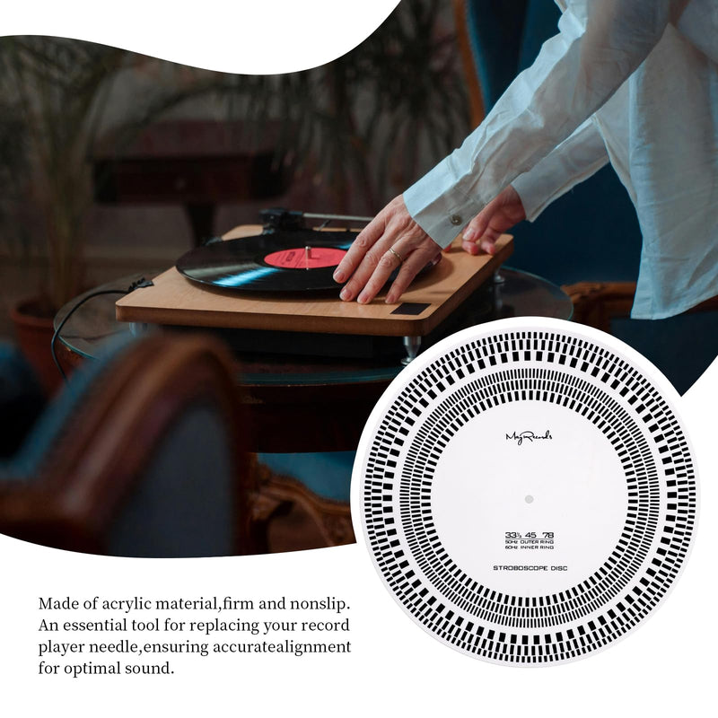 [Australia - AusPower] - Turntable Strobe Disc LP Stroboscope Mat Calibration Disc LP Turntables Calibration Disc Rotational Speed Detection for Record Player 