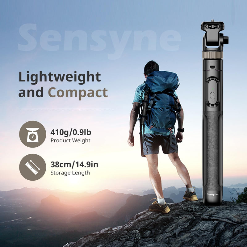 [Australia - AusPower] - Sensyne 72" Phone Tripod, Extendable Tripod for iPhone & Selfie Stick with Detachable Phone Holder & Wireless Remote, iPhone Tripod Compatible with All Cell Phones, Camera 