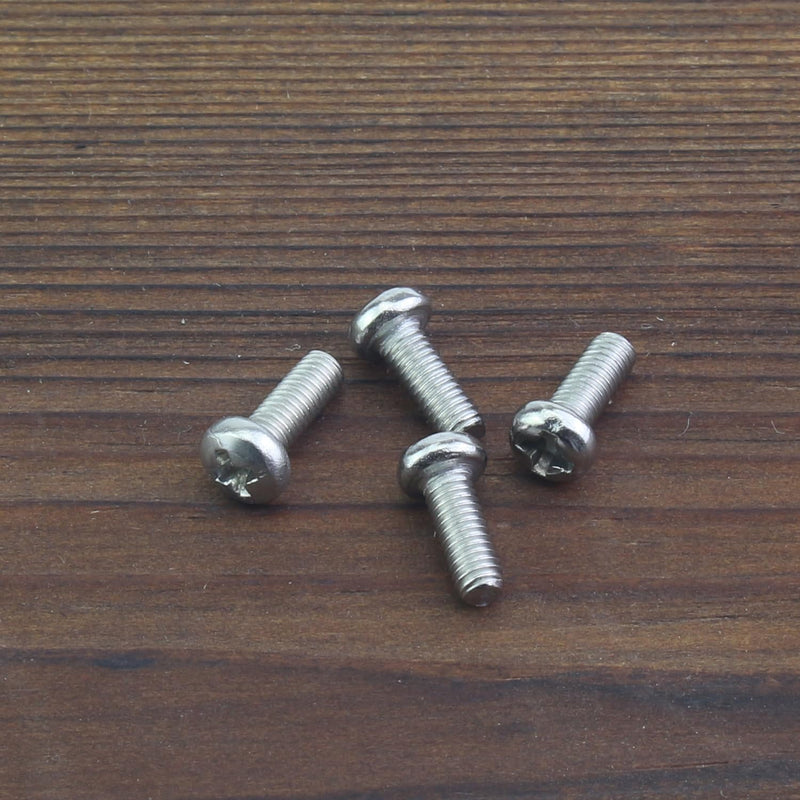 [Australia - AusPower] - 100 Pieces M3 x 8mm, Thread Pitch 0.5mm, 304 Stainless Steel (18-8) Phillips Pan Head Machine Screws, Fully Threaded 