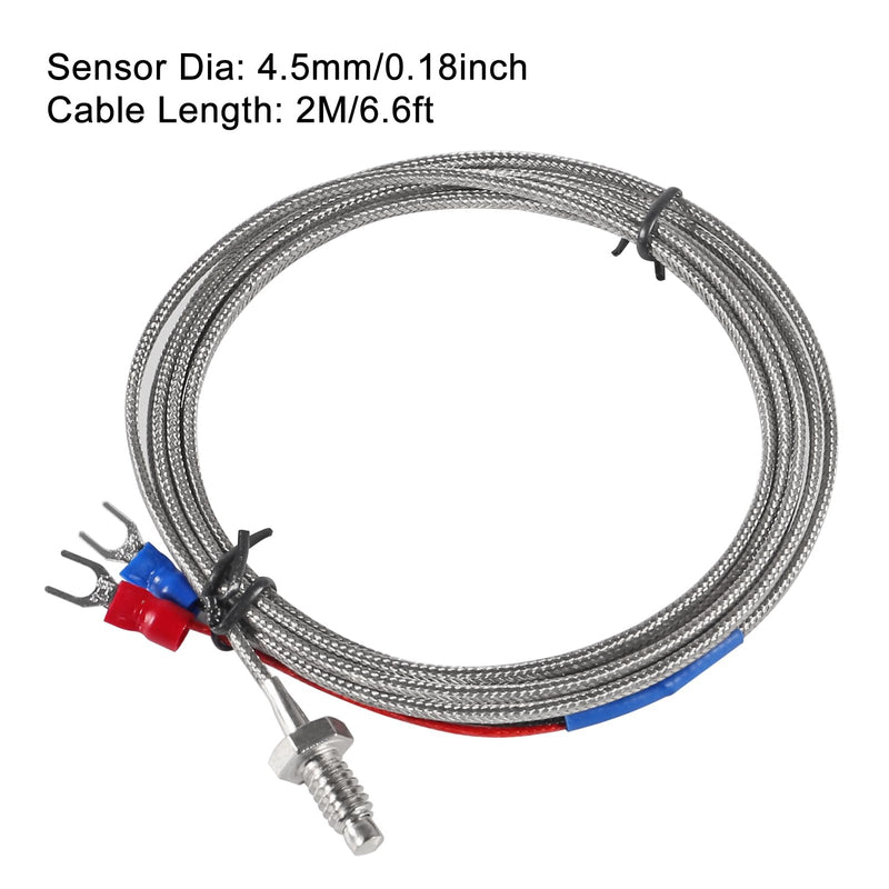 [Australia - AusPower] - UMLIFE PID Temperature Controller REX-C100 REX C100 Thermostat Kit High Voltage 100ACV to 240ACV+ SSR Relay SSR-25DA+ K Thermocouple Thread Probe and White Heat Sink 