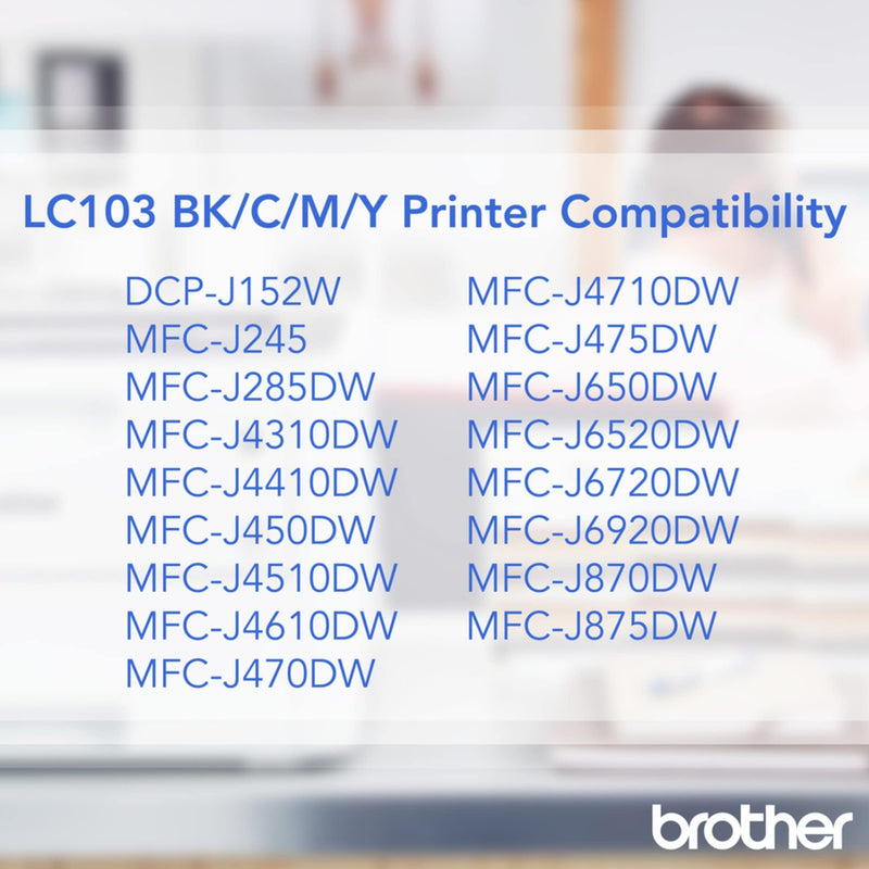 [Australia - AusPower] - Brother LC1032PKS Printer High Yield Cartridge Ink Black (2-Pack) Cartridges 