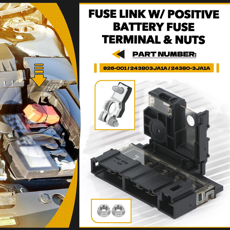 [Australia - AusPower] - 24380-3JA1A Positive Battery Fuse Terminal Compatible with Nissan Altima 2013-2018 Maxima 2016-2019 Murano 2015-2019 Pathfinder 2013-2019 Battery Fusible Fuselink Fuse # 926-001 24380-3JA1A 