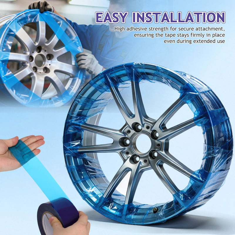 Cabilock 1 Roll Rim Protection Tape for Car Wheels Pe Rim Protector Film Easy Installation Hub Wheel Protection for Auto Accessories Strong Adhesive Maintains Original Shine