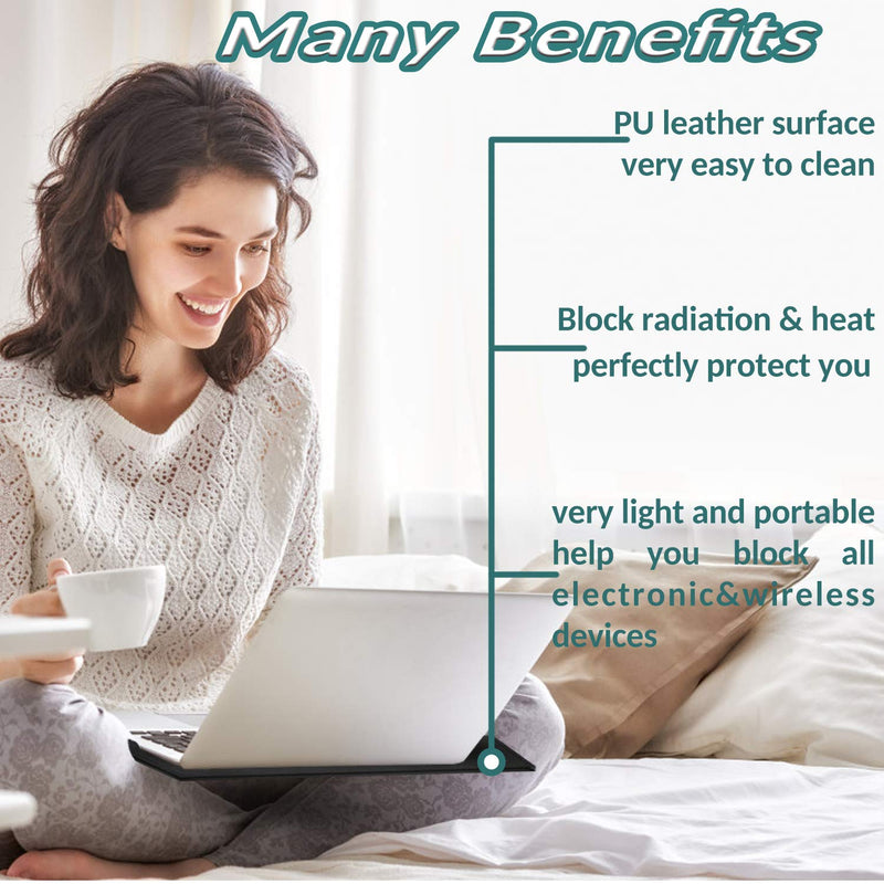 NEWBEAU EMF Protection Laptop Pad, 4-Layer Radiation Shielding Heat Blocker for Laptop, Tablet & Notebook, 12"x16" Portable Protection from EMF & Radiation B 12IN*16IN